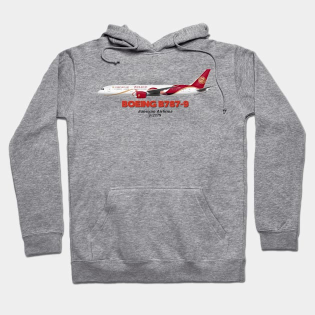 Boeing B787-9 - Juneyao Airlines Hoodie by TheArtofFlying